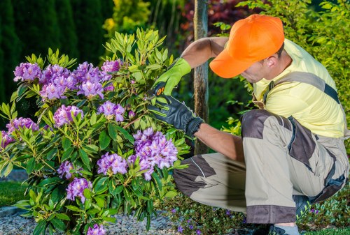 Gardening team signifying commitment to anti-slavery